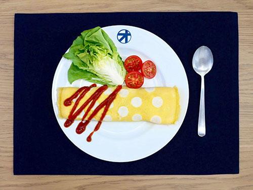 水玉オムライス