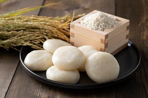 丸餅と餅米