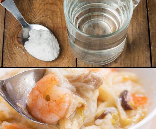 重曹とプリプリのエビの画像