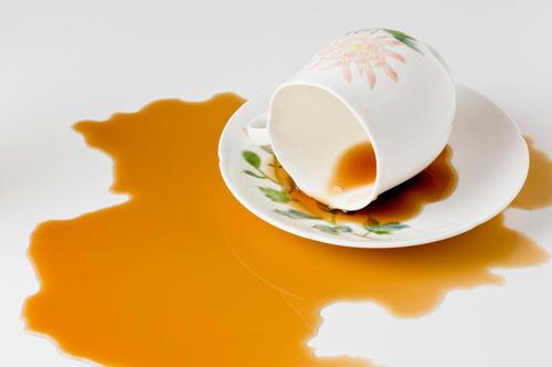 こぼしたコーヒー
