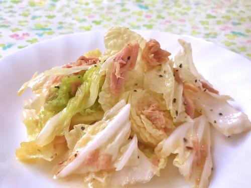 箸が止まらない…！ツナ缶と白菜で作る超簡単『レモン風味サラダ』お手軽レシピ