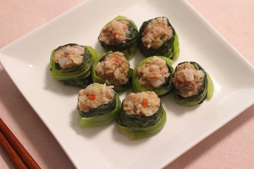 【チンゲン菜ロール】電子レンジでパパっと簡単に作れる！