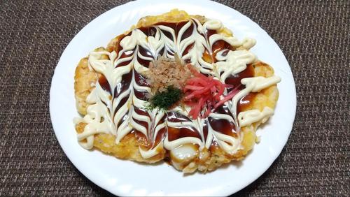 【お好み焼き】キャベツと小麦粉にお吸い物の素を加えて簡単にできる！
