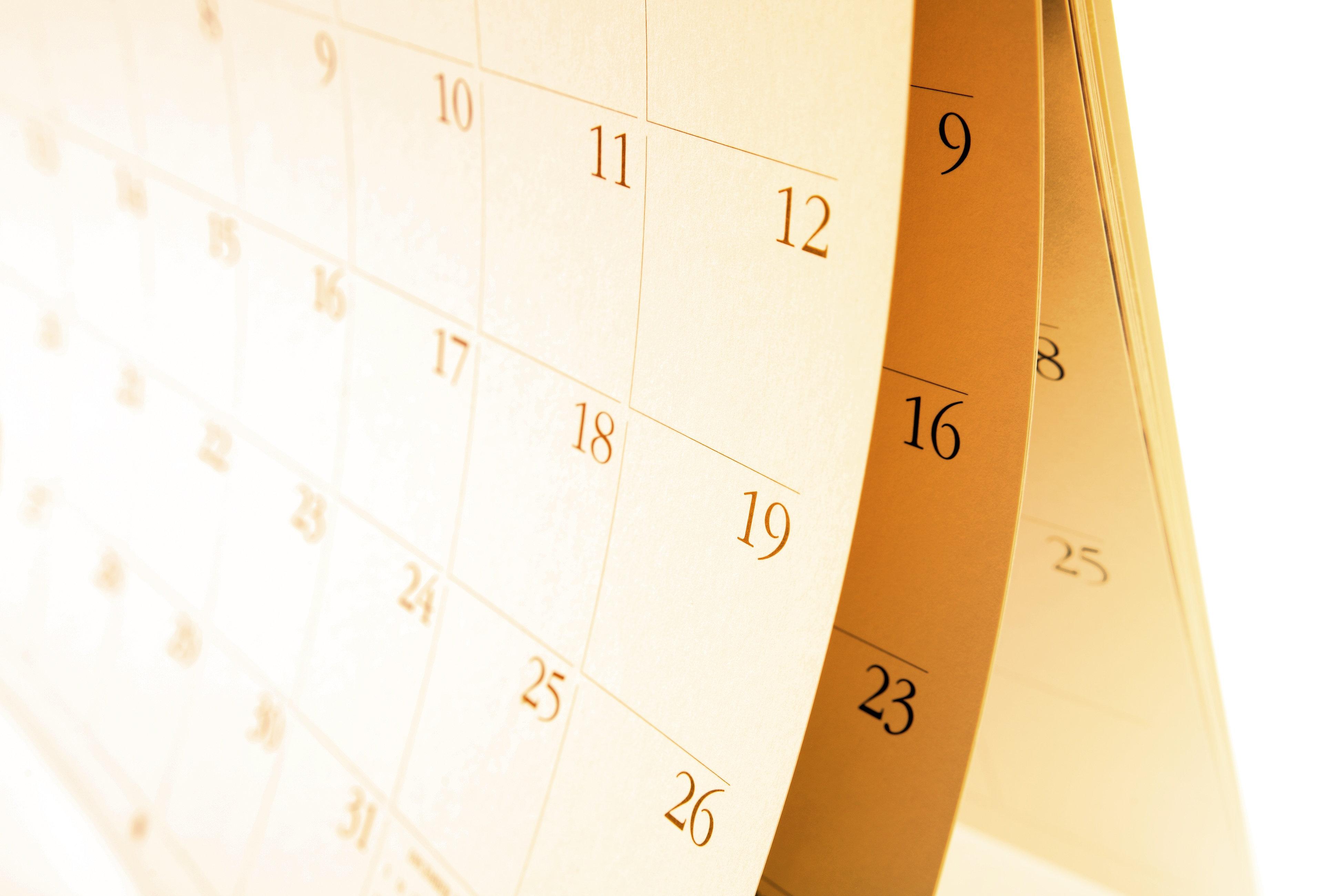 カレンダーの写真